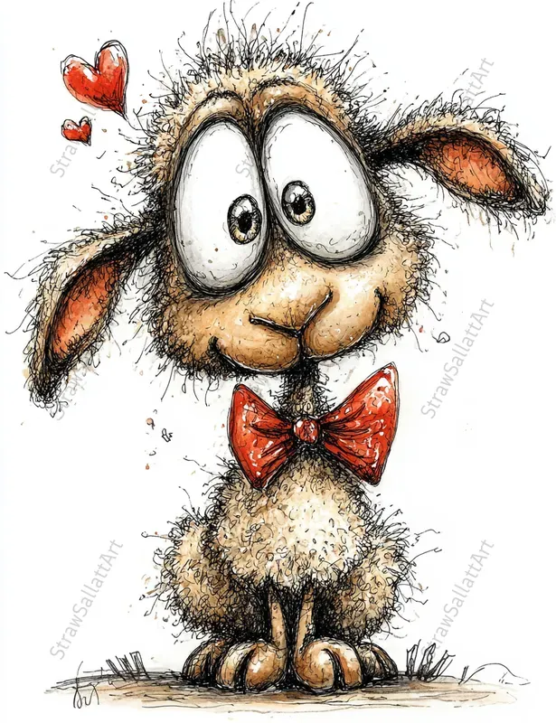 Love Animals Valentine Clipart Postcards