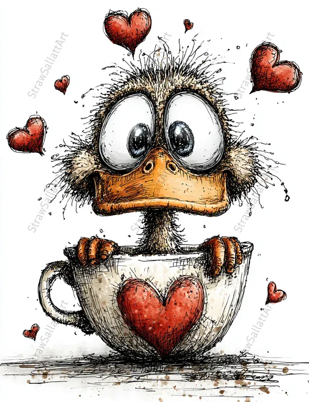 Love Animals Valentine Clipart Postcards