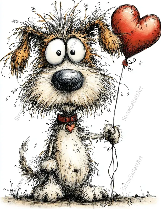 Love Animals Valentine Clipart Postcards