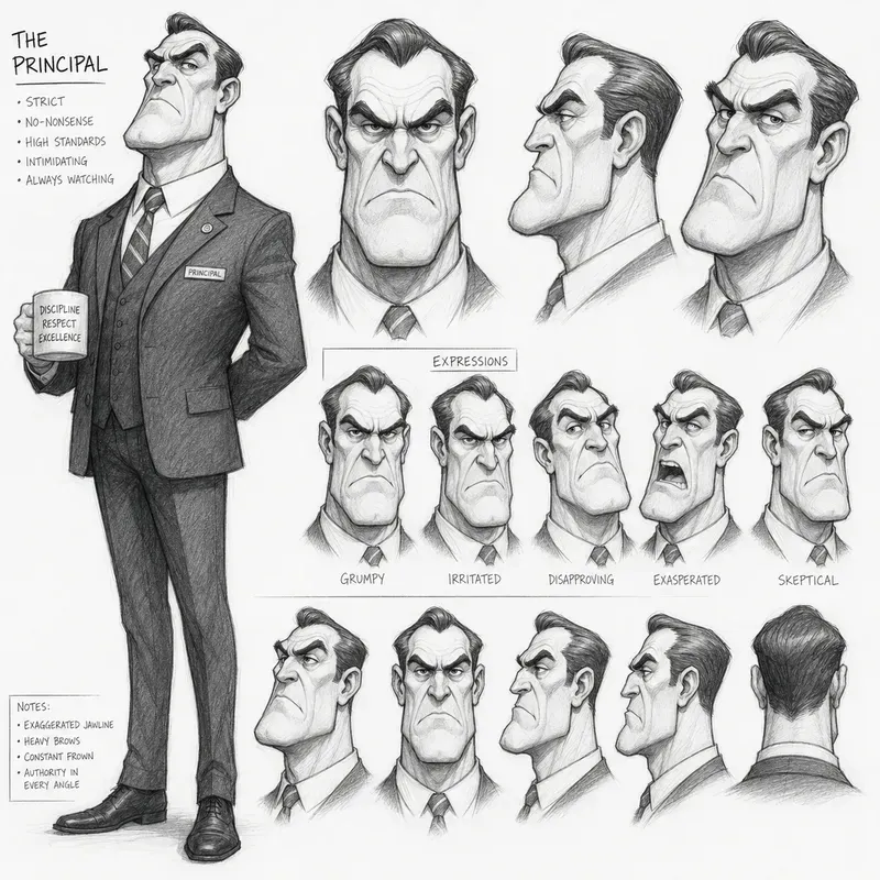 Vintage Pencil Caricature Sketch Sheets