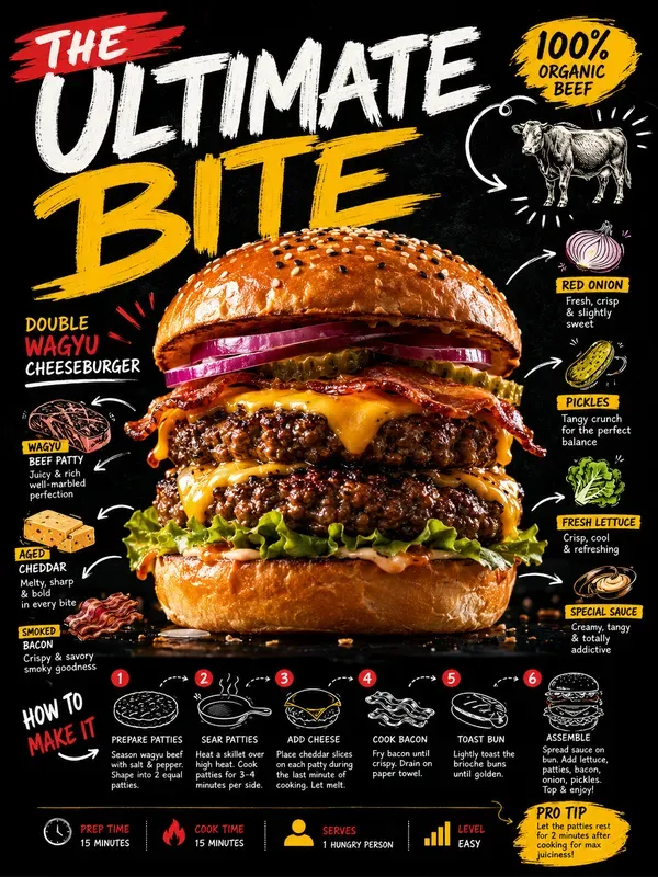 Culinary Recipe Infographic Templates
