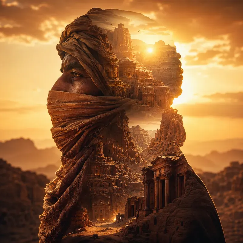 Cinematic Double Exposure Portrait Style
