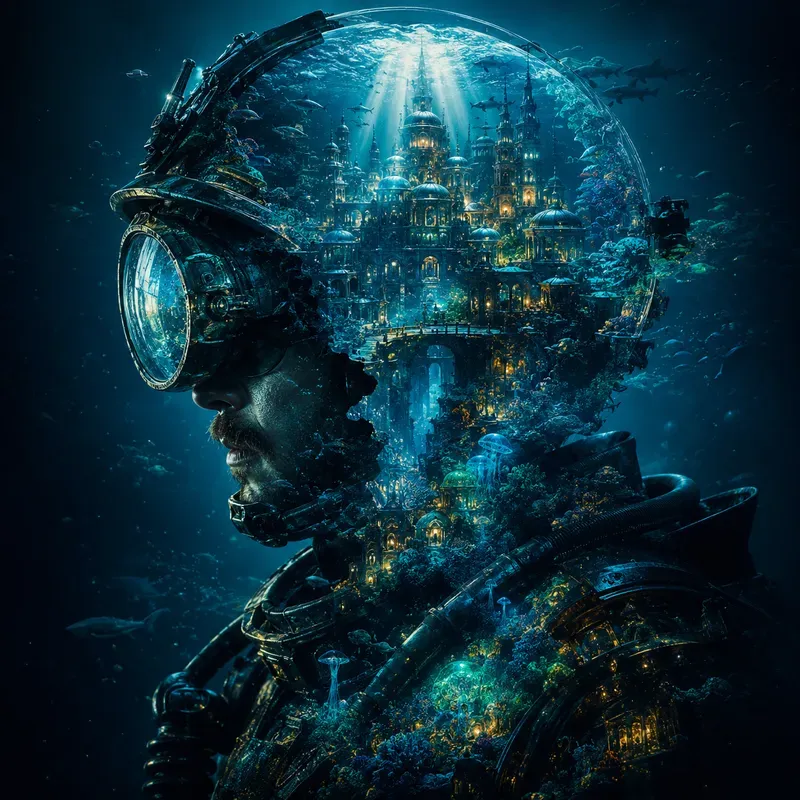 Cinematic Double Exposure Portrait Style