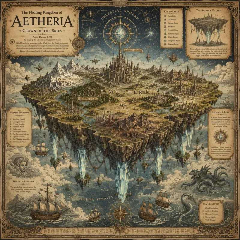 Vintage Mythic Cartography Posters