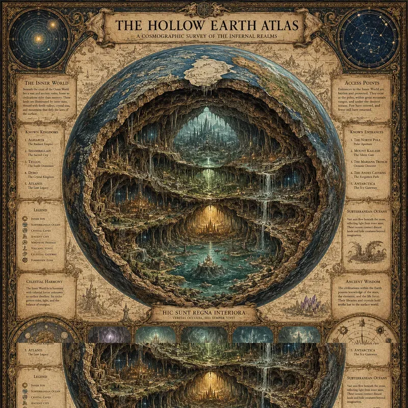 Vintage Mythic Cartography Posters