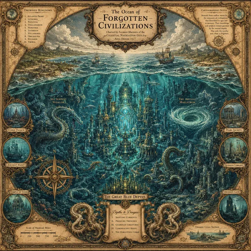 Vintage Mythic Cartography Posters