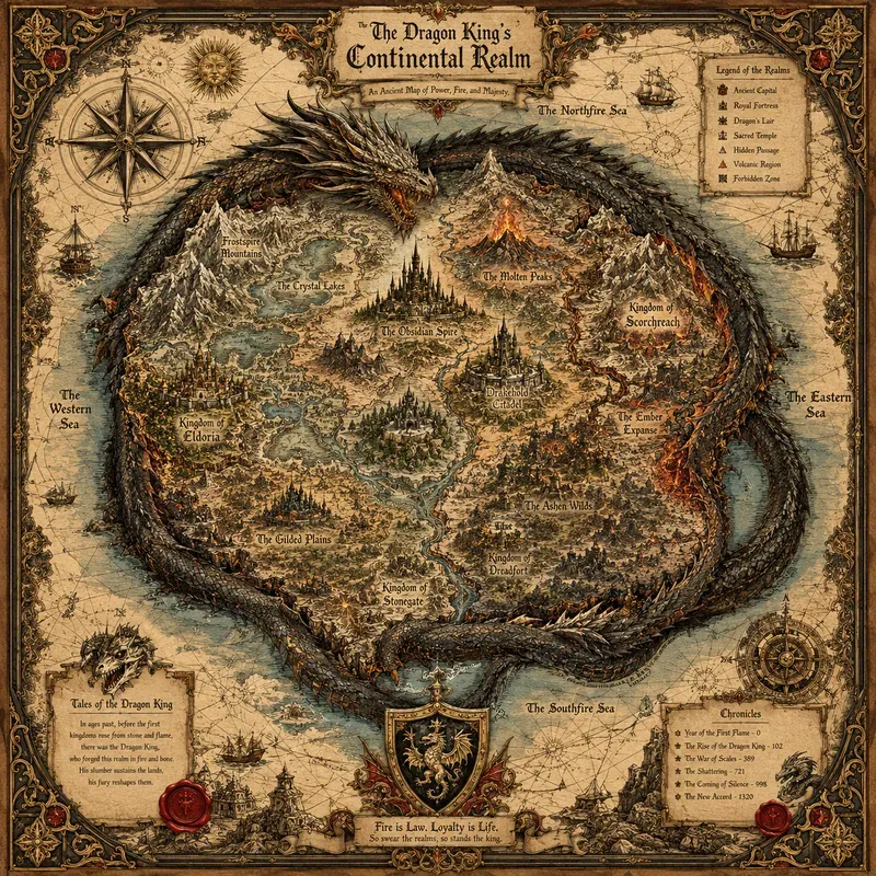 Vintage Mythic Cartography Posters