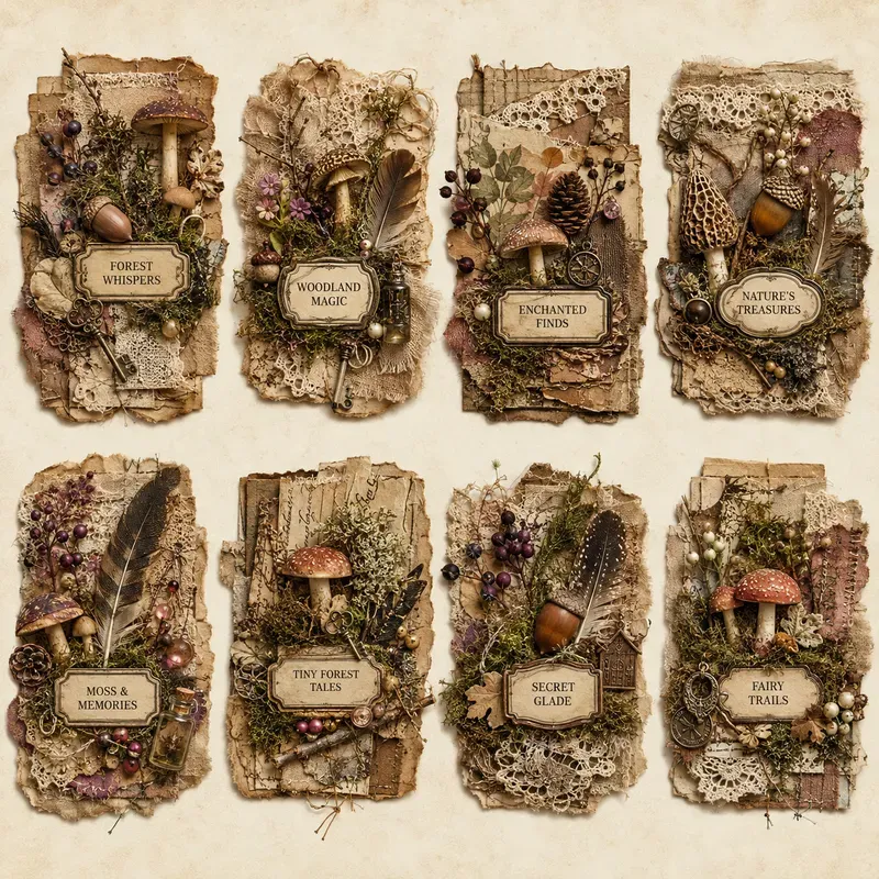 Vintage Junk Journal Cluster Labels
