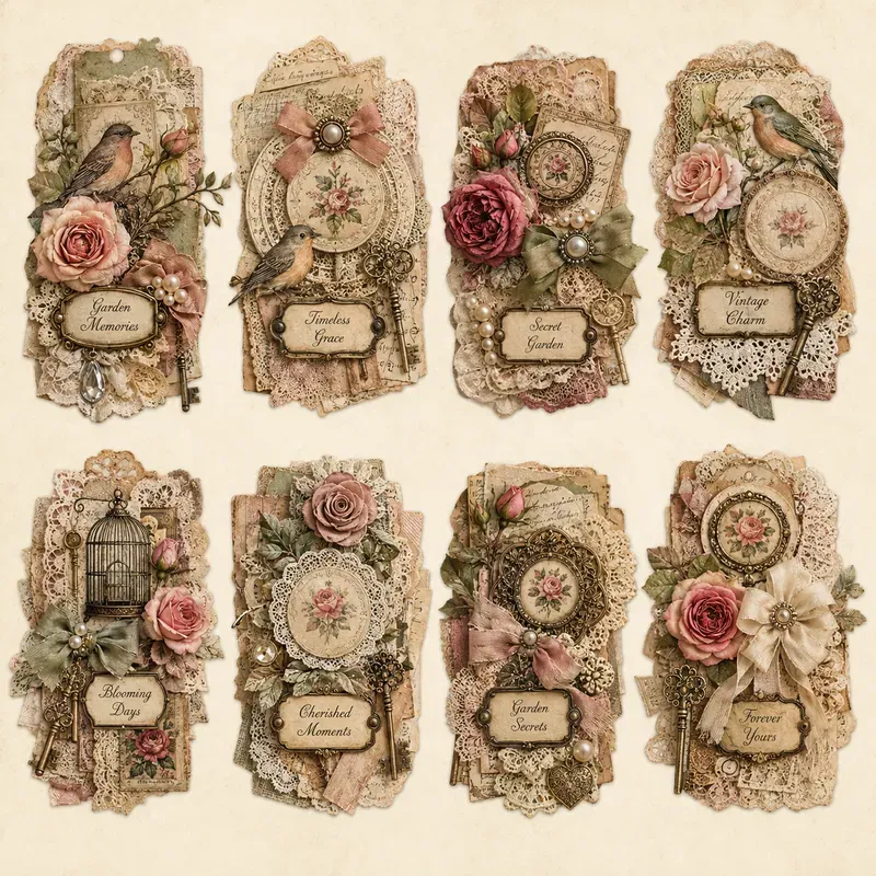 Vintage Junk Journal Cluster Labels
