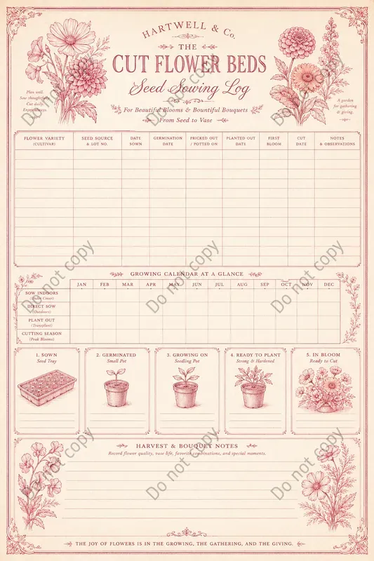 Seed Sowing Log Journal Pages
