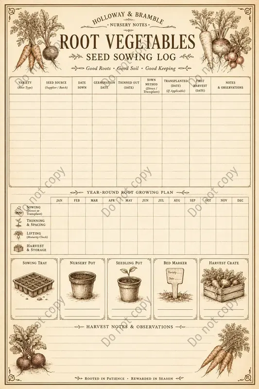Seed Sowing Log Journal Pages