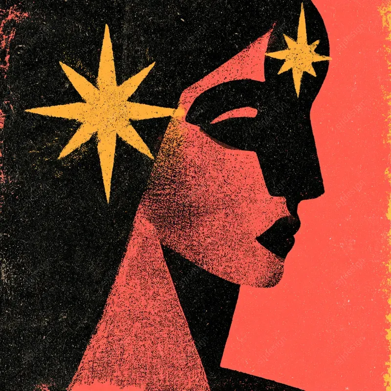 Midcentury Block Print Art