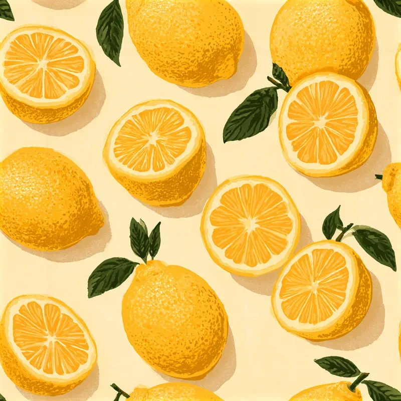 Retro Kitchen Fruit Seamless Patterns