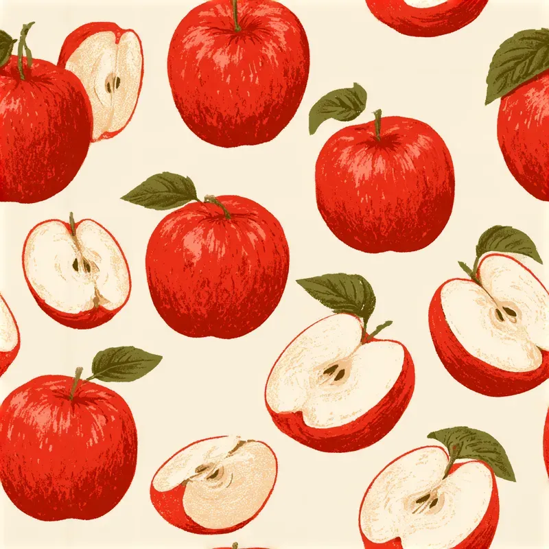 Retro Kitchen Fruit Seamless Patterns