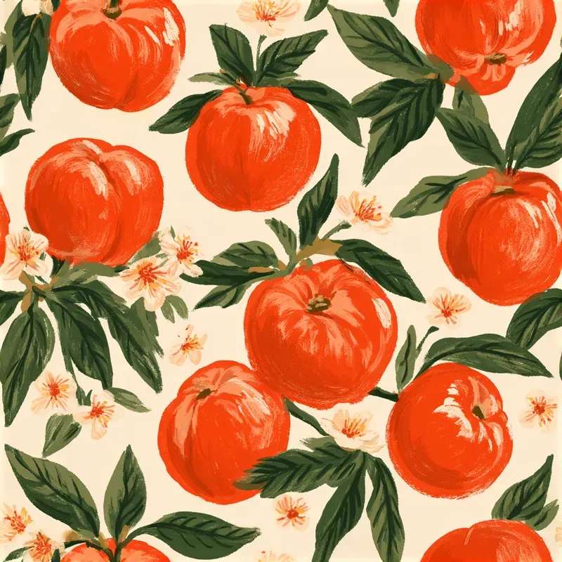Retro Kitchen Fruit Seamless Patterns