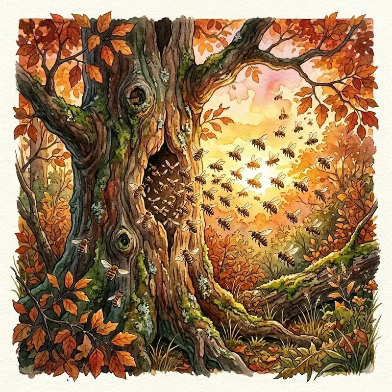 Busy Bees Fairy Tale Watercolor Art