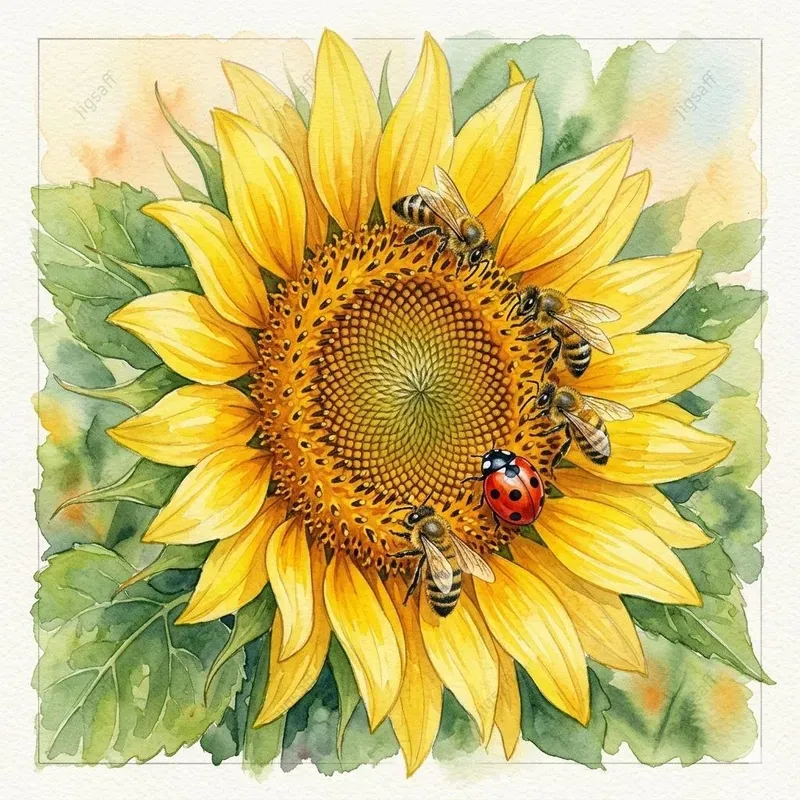 Busy Bees Fairy Tale Watercolor Art