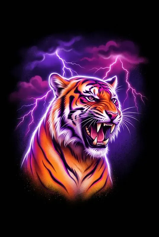 Retro 90s Airbrush Animal Tshirt Art