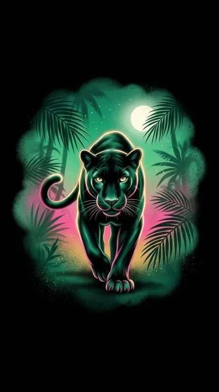 Retro 90s Airbrush Animal Tshirt Art