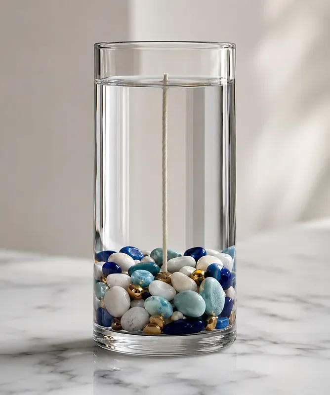 Clean Hyperrealistic Gel Candle Photos