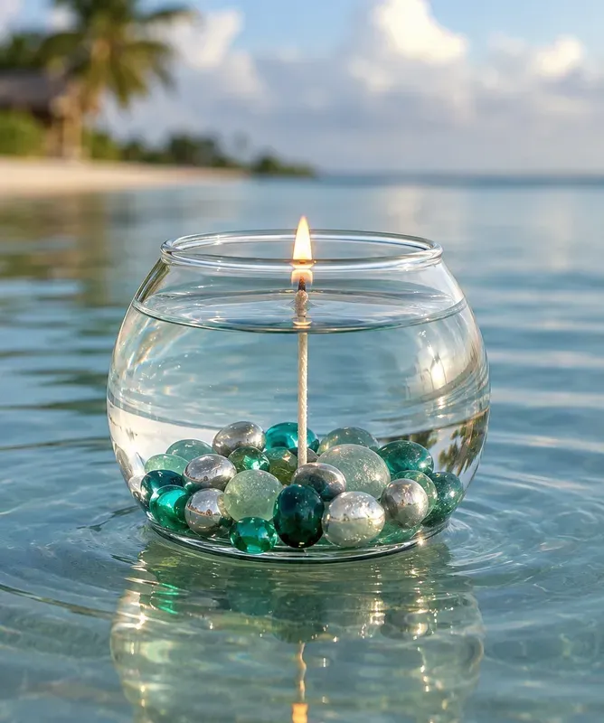 Clean Hyperrealistic Gel Candle Photos
