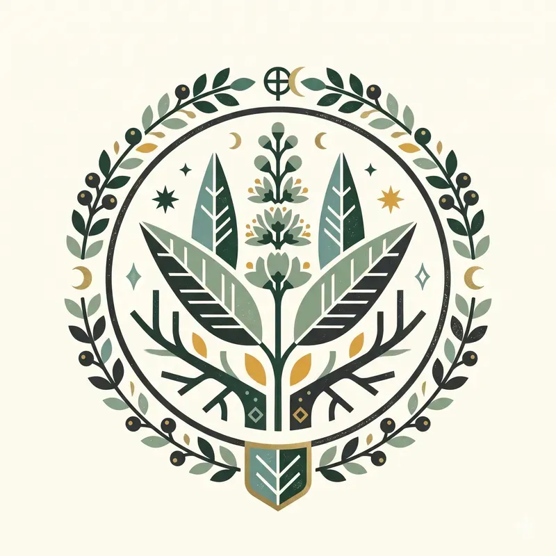Modern Magical Herb Emblems