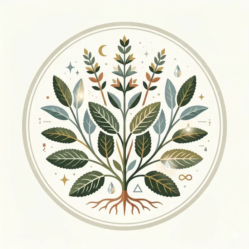 Modern Magical Herb Emblems