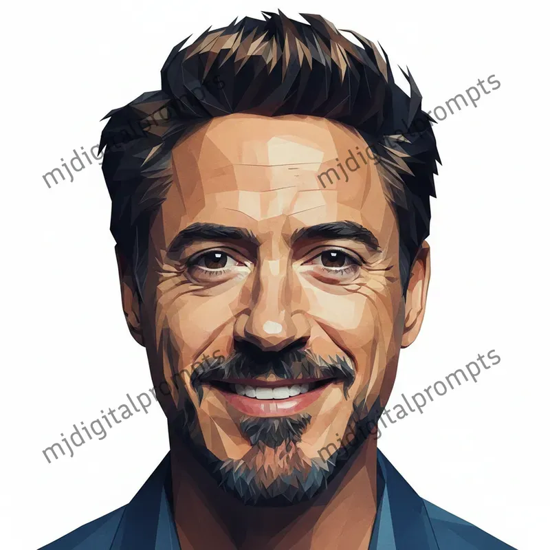 Geometric Lowpoly Celebrity Papercrafts