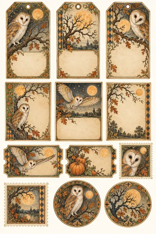 Vintage Halloween Cabinet Ephemera Sets