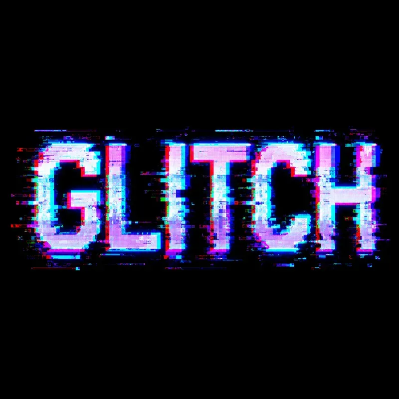 Glitch Cyberpunk Art Typographies