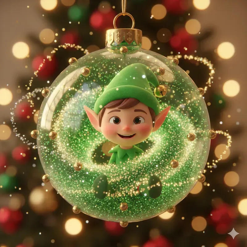 Cute 3D Christmas Ornament Characters