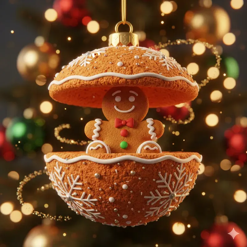Cute 3D Christmas Ornament Characters