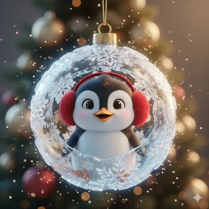 Cute 3D Christmas Ornament Characters