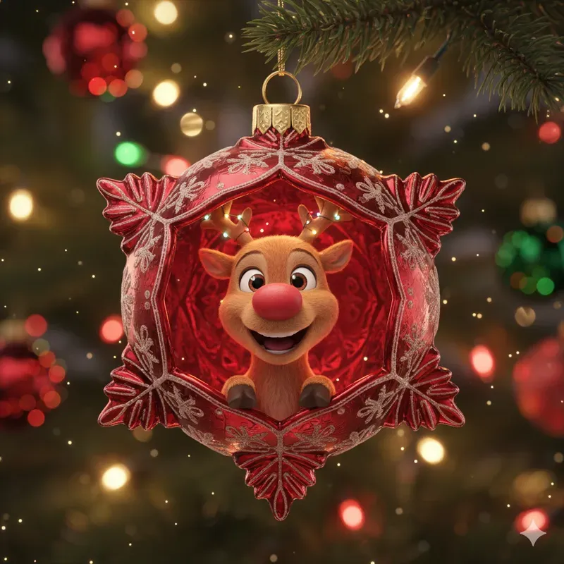 Cute 3D Christmas Ornament Characters