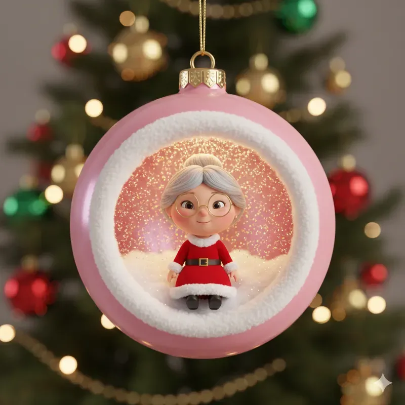 Cute 3D Christmas Ornament Characters