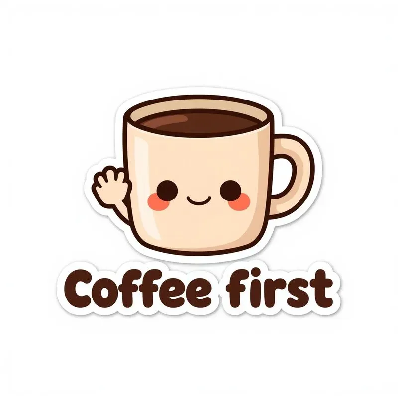 Cute Kawaii Animals And Objects Stickers