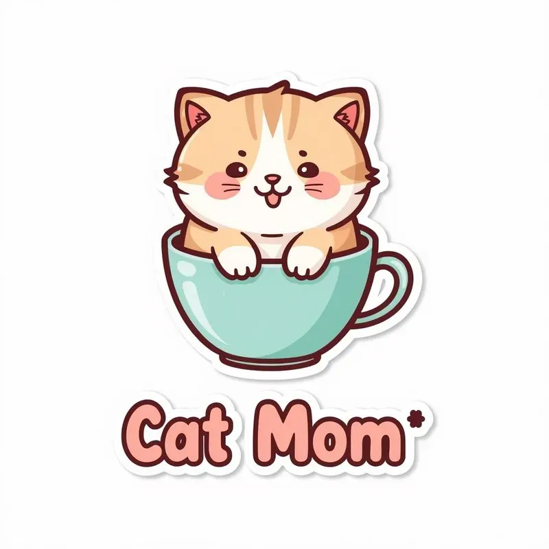 Cute Kawaii Animals And Objects Stickers