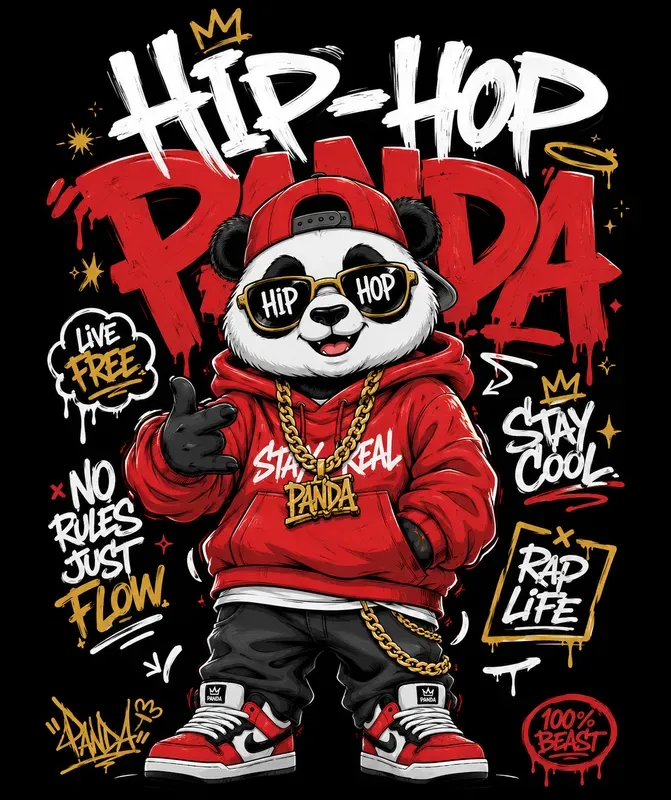 Cute Streetwear Mascot Tshirt Art