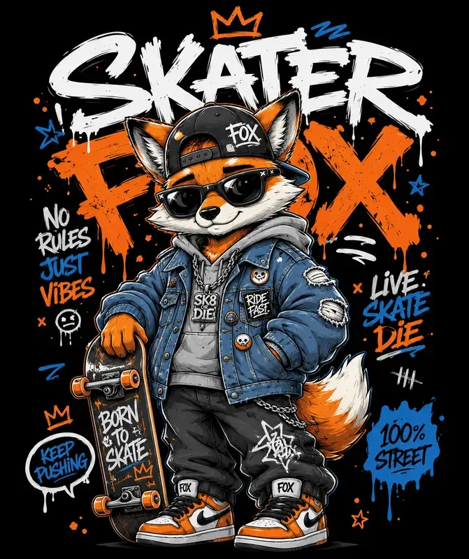 Cute Streetwear Mascot Tshirt Art