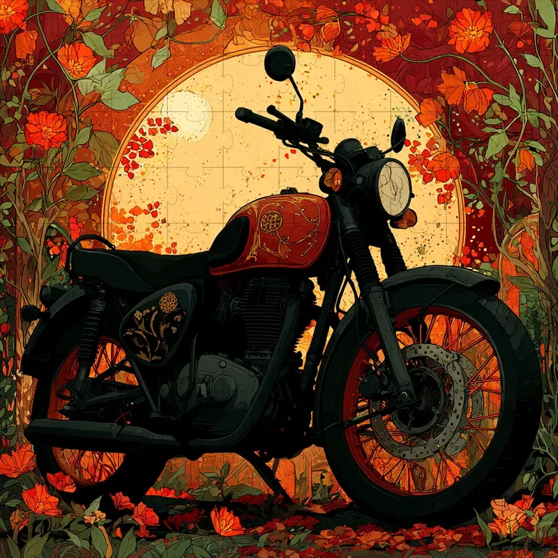Silkscreen Ornate Ember Glow Prints