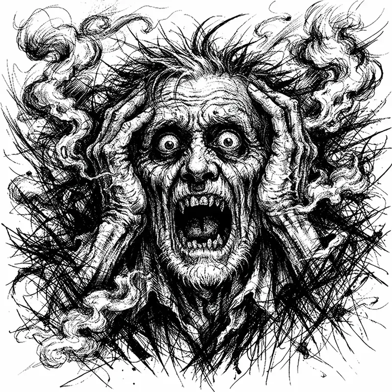 Chaotic Horror Ink Portrait Series