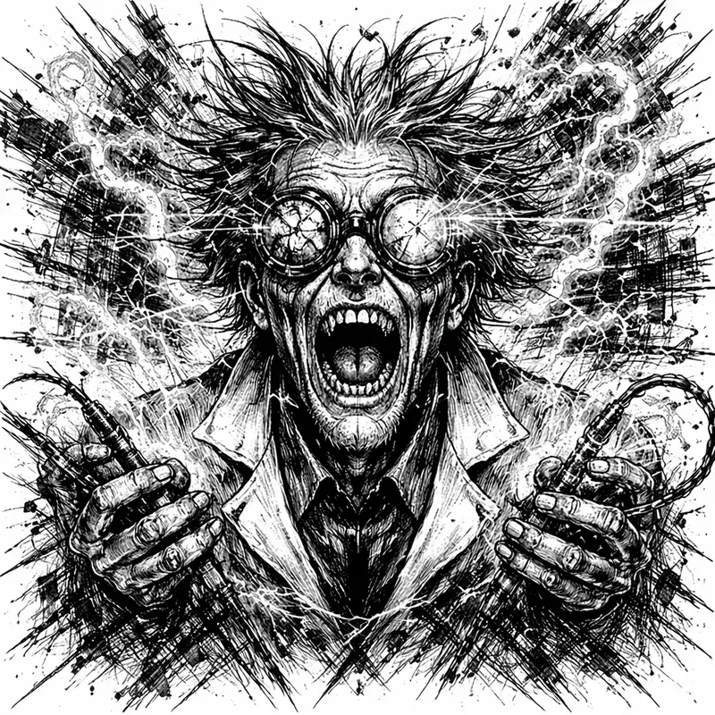 Chaotic Horror Ink Portrait Series