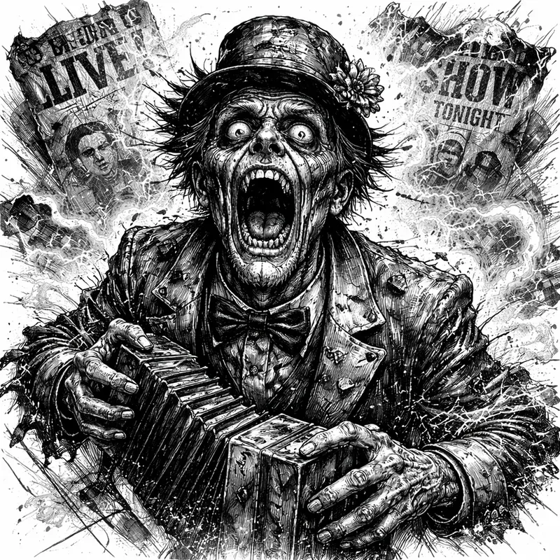 Chaotic Horror Ink Portrait Series