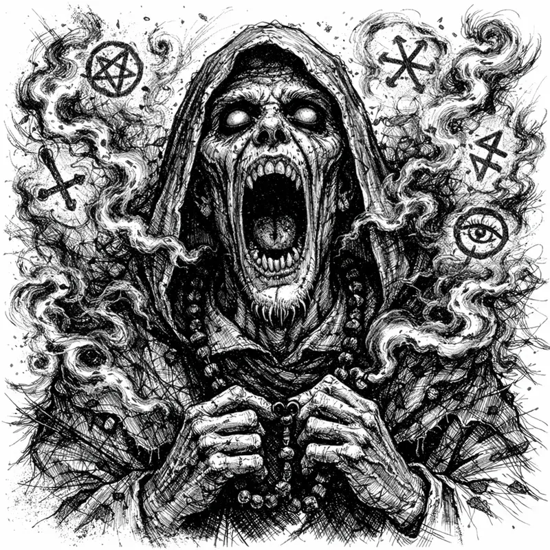 Chaotic Horror Ink Portrait Series