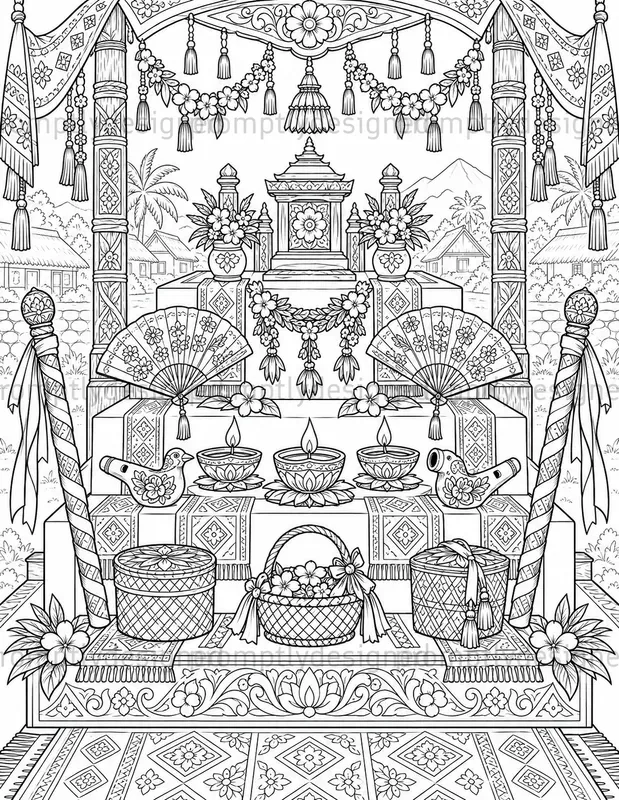 Festival Still Life Coloring Pages