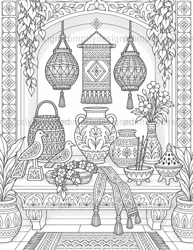 Festival Still Life Coloring Pages