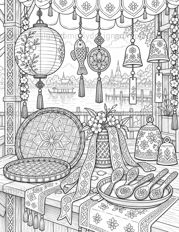 Festival Still Life Coloring Pages