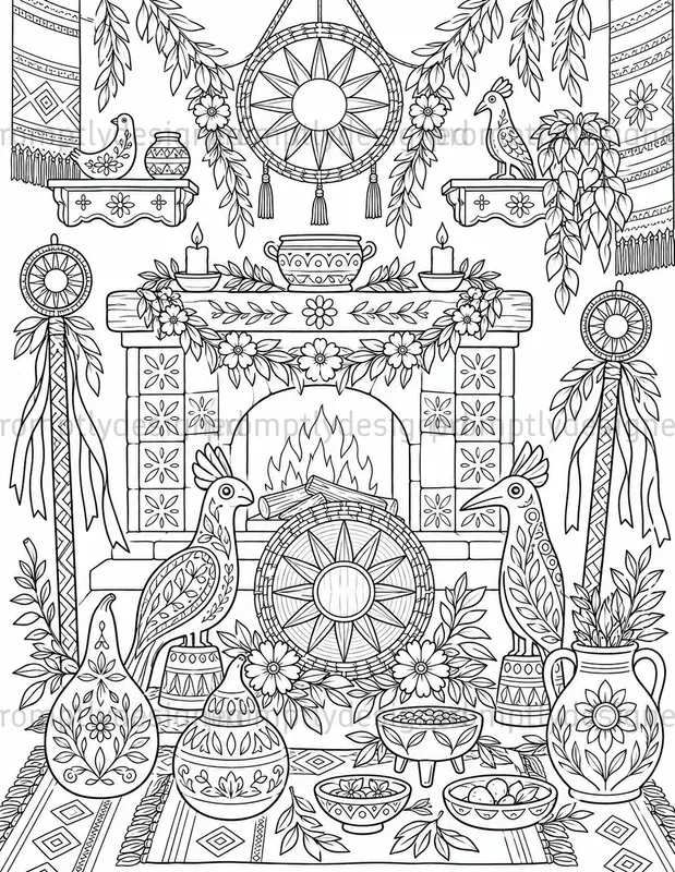 Festival Still Life Coloring Pages