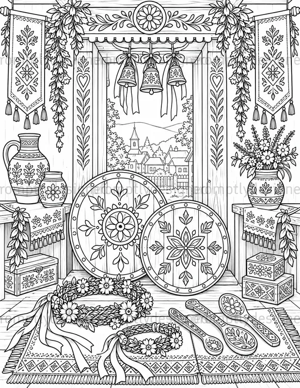 Festival Still Life Coloring Pages