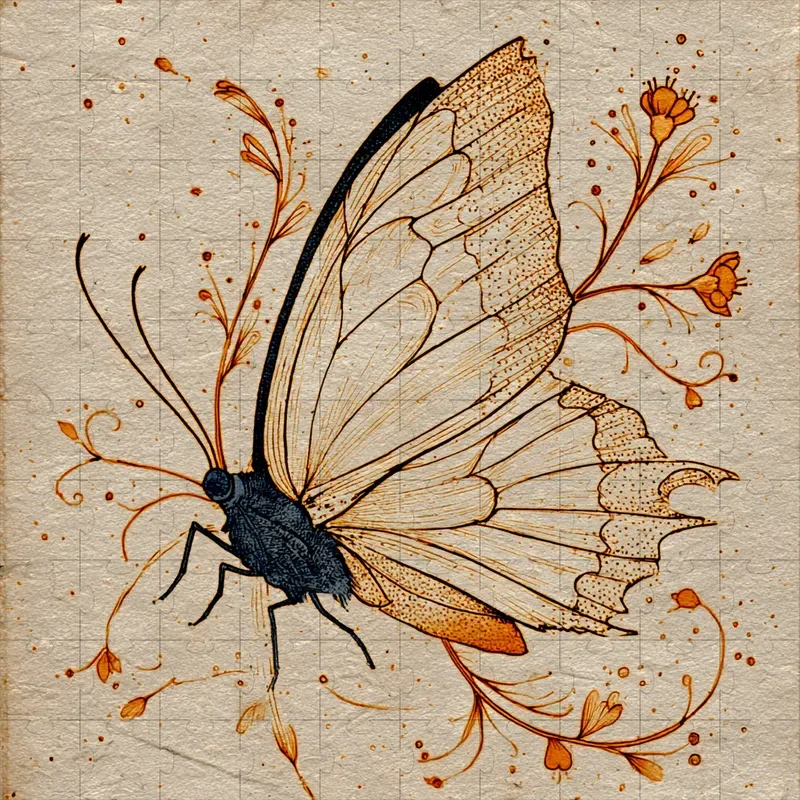 Sepia Ink Parchment Folk Storybooks